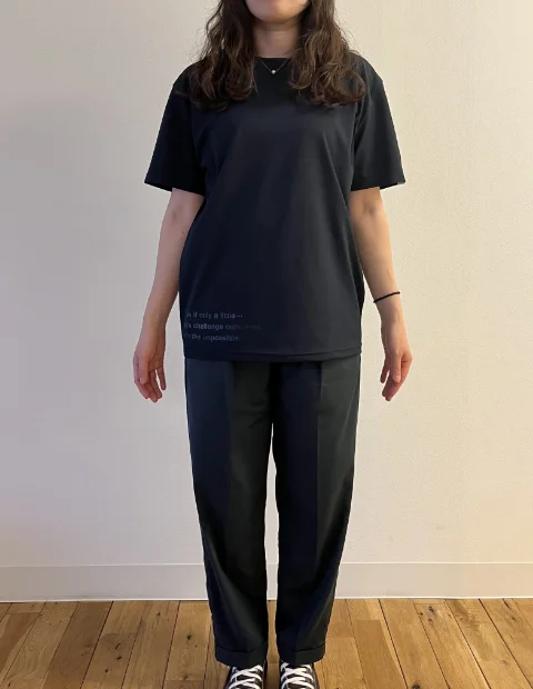 ブラック/Lサイズ着用160cm